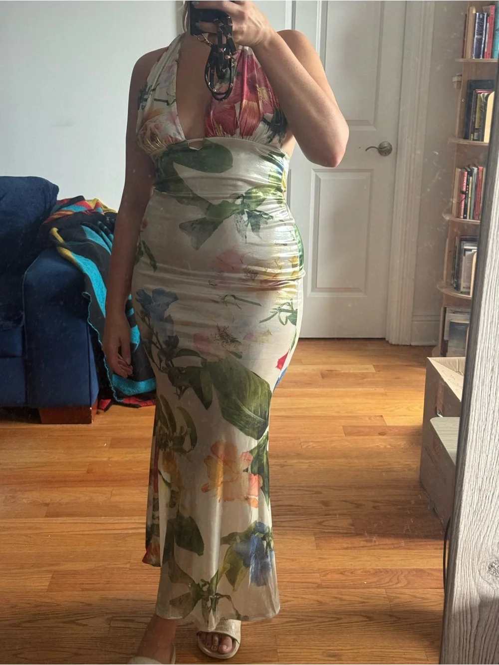 MadRag Floral Halter Maxi Dress floral M/L